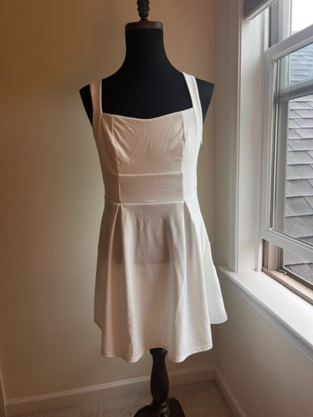 Belle Poque White Fit & Flare Dress NWT Vintage Inspired Sleeveless Midi Dress